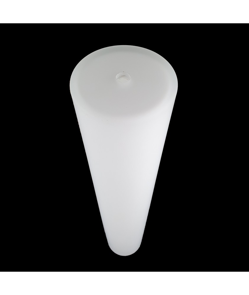 470mm Matt Opal Cylinder Glass Shade with 10mm Hole